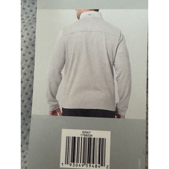 Greg Norman Mens Size Small Gray Heather Texture Full Zip Jacket - Picture 6 of 7
